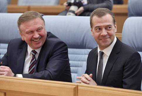 Премьер-министры Беларуси и России провели встречу в Санкт-Петербурге 